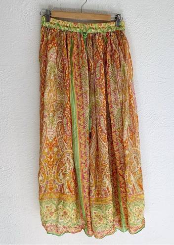 ZARA  Paisley Limited Edition Maxi Skirt Sz Small