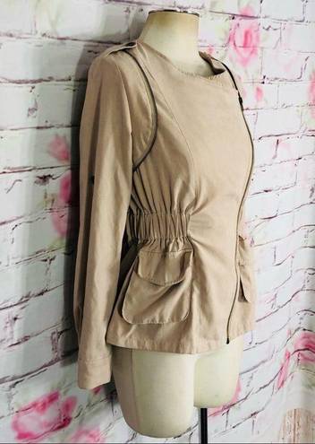 Miami 🔥5 for $25 sale🔥  khaki asymmetric zip lightweight moto jacket