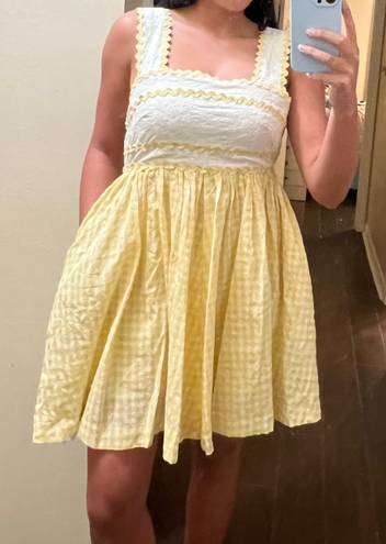 Mabel Yellow Gingham Dress