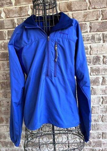 Patagonia  Windbreaker Rain Jacket Unisex Small Blue Stetch Panels  Zippe…