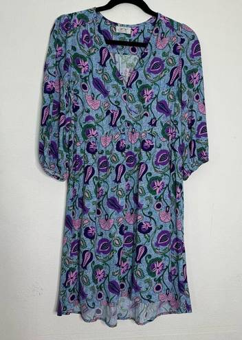 a.n.a  Kay Multicolor Floral Print 3/4 Sleeve Short Dress