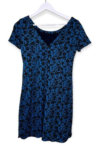 Tracy Reese Plenty by  Women’s Floral Scoop Neck V Back Dress Blue Black Size 0