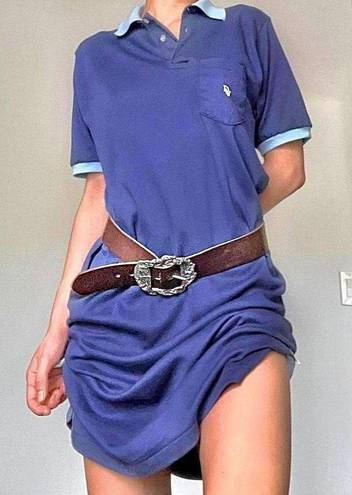 Dior 🤍VINTAGE RARE CHRISTAIN  BLUE & LIGHT BLUE POLO TSHIRT DRESS WITH POCKET & BOWS🤍