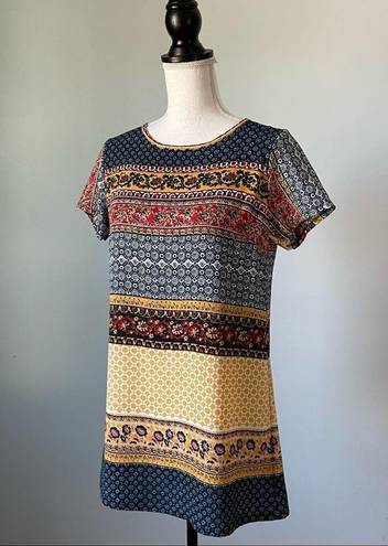 Boohoo  | Kelsey Paisley Cap Sleeved Shift Dress Sz S