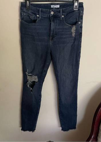 Good American  Good Legs Crop Fray Hem Jean in Blue521- Size 28 (6)