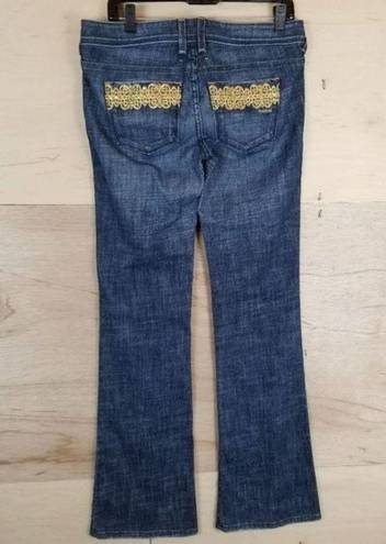 Bebe  Premium Denim Gold Rhinestone Jeans