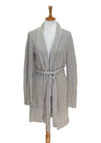 CAbi  Tie Waist Cardigan Gray Size M Minimalist Beach Coastal Boho Stealth Wealth