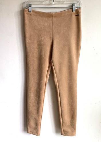 T Tahari  Faux Leather Straight Leg Sesame Pants Sz Small NWT