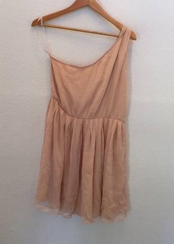 Chelsea and Violet  one shoulder dress peach