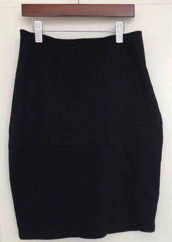 Solemio Black Bodycon Stretchy Mini Skirt Large