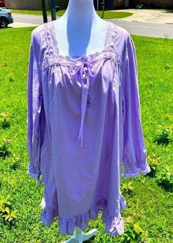 Krass&co Vintage Peasant Style Babydoll Nightgown Sleep Shirt Sz 2X 26-28 by dreams .