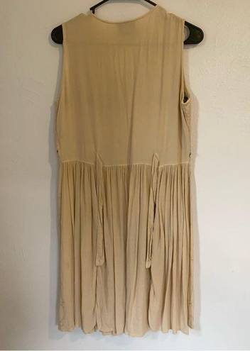 M.P.H vintage 90s boho tan embroidered sleeveless maxi dress size M Size M