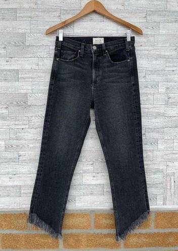 McGuire Denim MCGUIRE Cropped Valletta w Asymmetrical Hem in Ace of Spades Sz 27