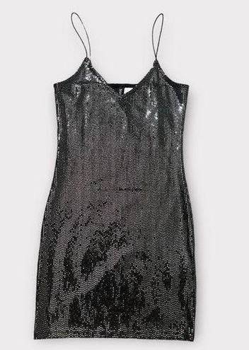 Divided Sparkly Silver Tank Top Bodycon Dress