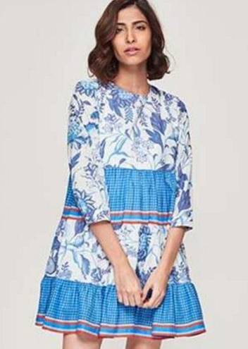 Tuckernuck  Ro’s Garden Rene Floral Dress in Tiffany Blue XS