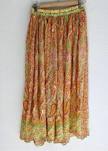 ZARA  Paisley Limited Edition Maxi Skirt Sz Small