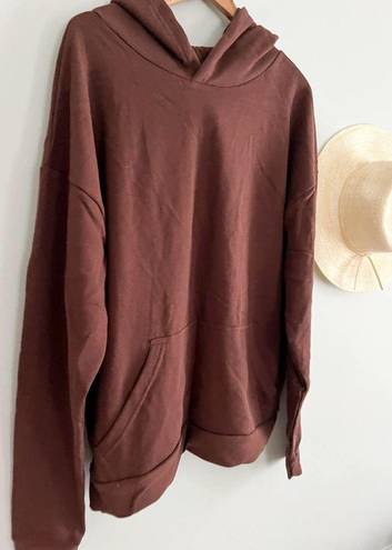 Naked Wardrobe  | Brown Soft Pullover Hoodie | Chocolate | Sz XL | NWT