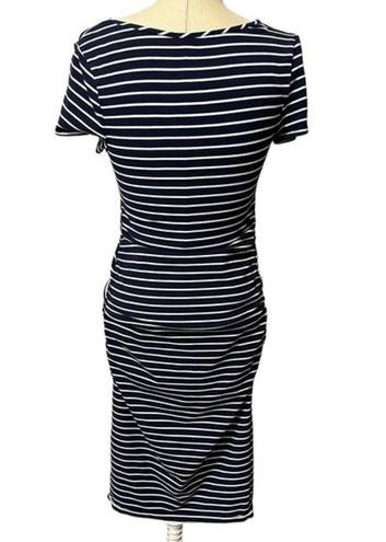 Isabel Maternity  Ingrid & Isabel Navy Blue & White‎ Striped Short Sleeve …