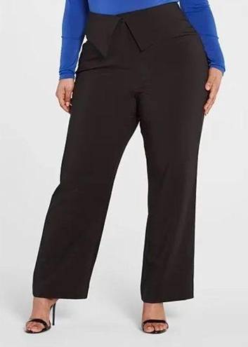 Fashion to figure Black Foldover Front Trousers Plus Size 3X NWT