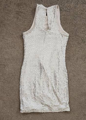 Hollister Champagne Sequin Mini Dress by , Women's XS