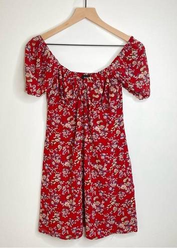 Bardot  Juniper Floral Puff Sleeve Mini Dress