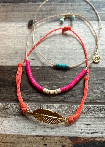 Pura Vida Three Boho  Bracelets