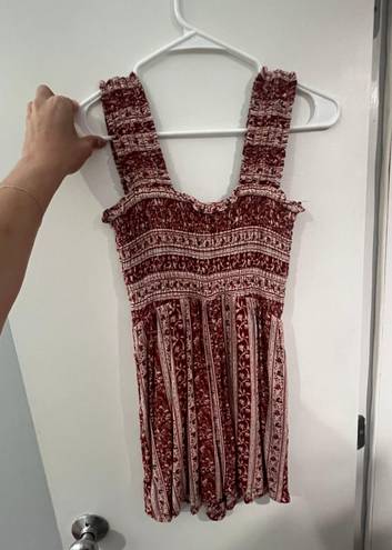 American Eagle Red Short Romper