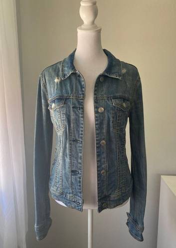 Mango MNG Distressed Denim Jacket