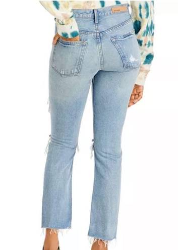 GRLFRND  Karolina Cotton Ripped Straight Jeans in A Little More Love size 30