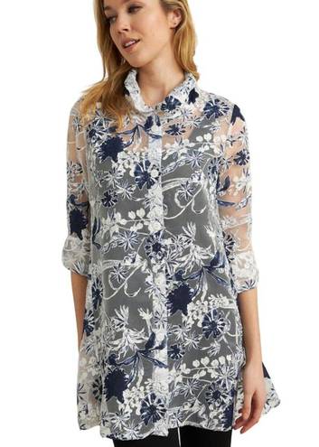 Joseph Ribkoff  Floral Statement Lightweight Tunic Style 212080 Size 10