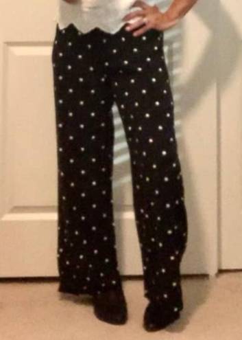 Aeropostale  polka dot pull on wide leg flowy pants P3 4976