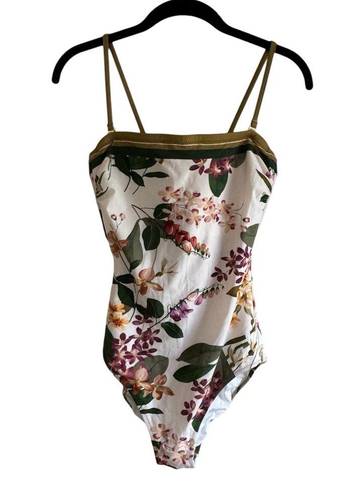 Gottex New!  Bandeau Strapless Floral Sardinia One Piece Swimsuit