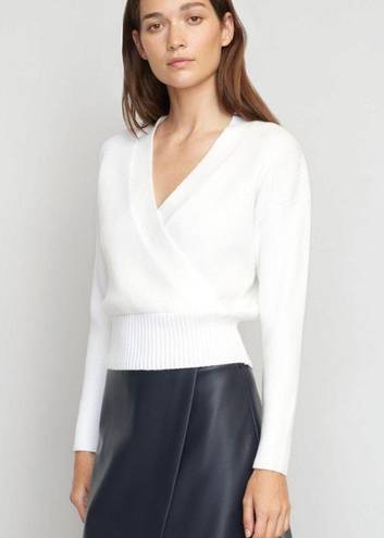 Modern Citizen  Marlowe White Wrap Front Sweater