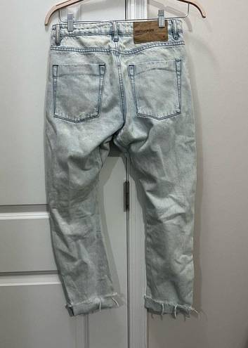 One Teaspoon  Light Blue Saints High-Rise Boyfriend Denim Jeans Size 25 US