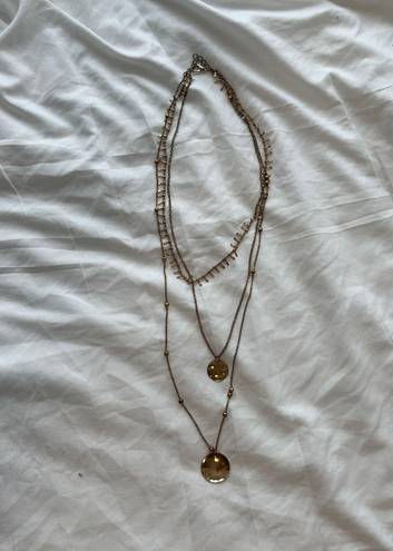 American Eagle Layered Gold Necklaces