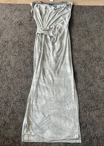 Connected Apparel Cowl Neck Metallic gown