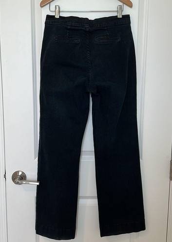 NYDJ  Black Denim Stretch Trouser Jeans Not Your Daughters Size 6 Petite