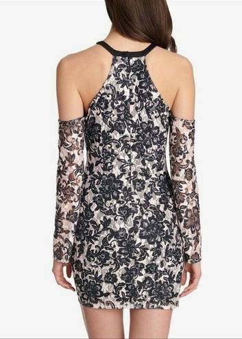 Guess lace floral cold shoulder dress new with flaw