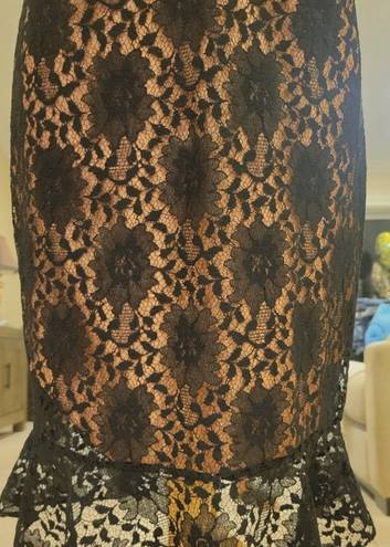 Laundry by Shelli Segal Black Lace Dress Size 4