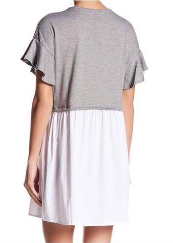 Bobeau Nordstrom  ruffle poplin dress