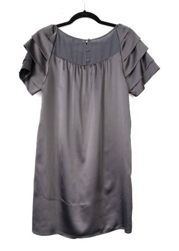 Walter Baker Walter x  Gray Silk Satin Shift Dress Size Medium