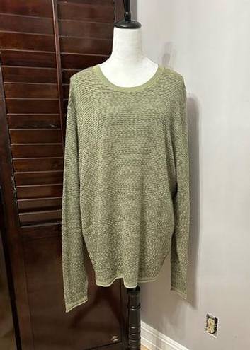 Treasure & Bond  Womens Pullover Sweater Green Long Sleeve Ribbed Plus 2XL New