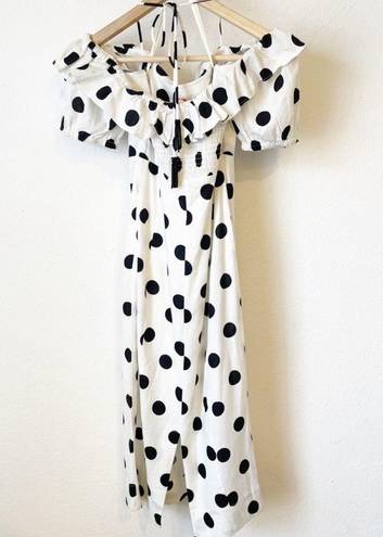 Farm Rio Mini Onca Dot Linen Midi Dress