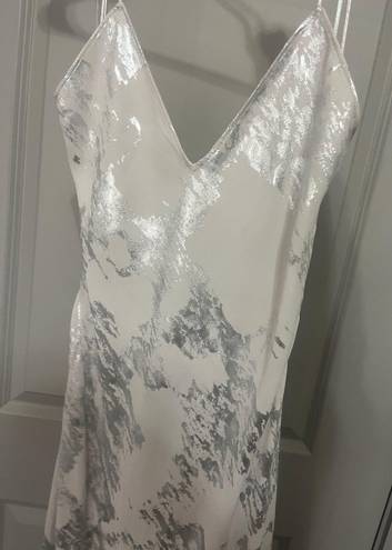 ZARA silver Metallic Dress