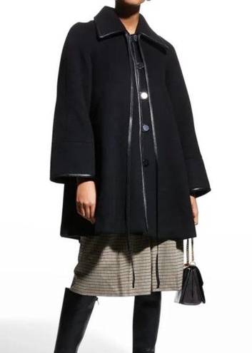 Rebecca Taylor  Black Oversized Wool Shirt Coat 0