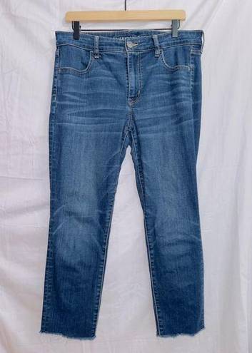 American Eagle  Dark Wash Denim Next Level Stretch Hi Rise Jegging Crop Jean