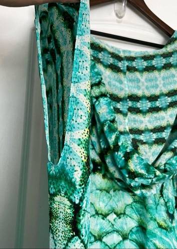 Rococo  SAND turquoise blue embellished hooded kaftan maxi x Small One Size Fits