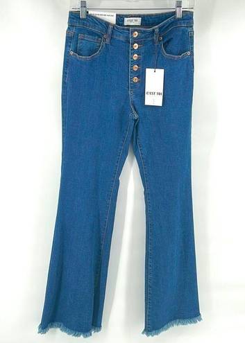 C’EST TOI  Black Label mid rise button fly down wide flare jeans bell bottom 5 26