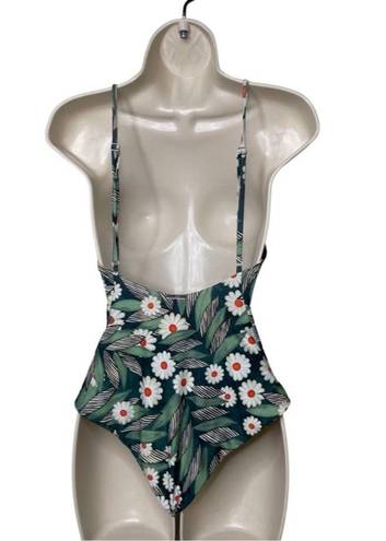 Mara Hoffman  Women's Standard Tanya Lattice Front One Piece Swimsuit sz S