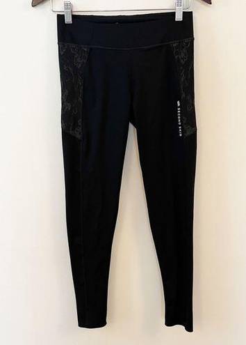 Second Skin  Black High Rise Athletic Gym Leggings Size XS